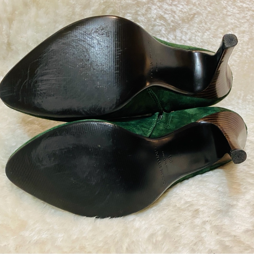 Colin Stuart Green Suede Ankle Booties - Picture 5 of 5